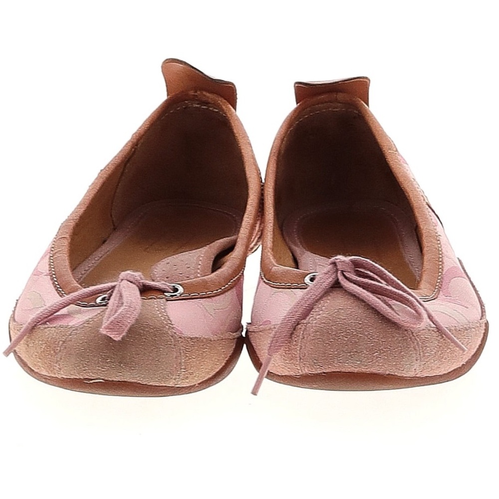 Coach Pink Jennilee Loafers or Ballet Flats with Bow Detail. Small Stains
